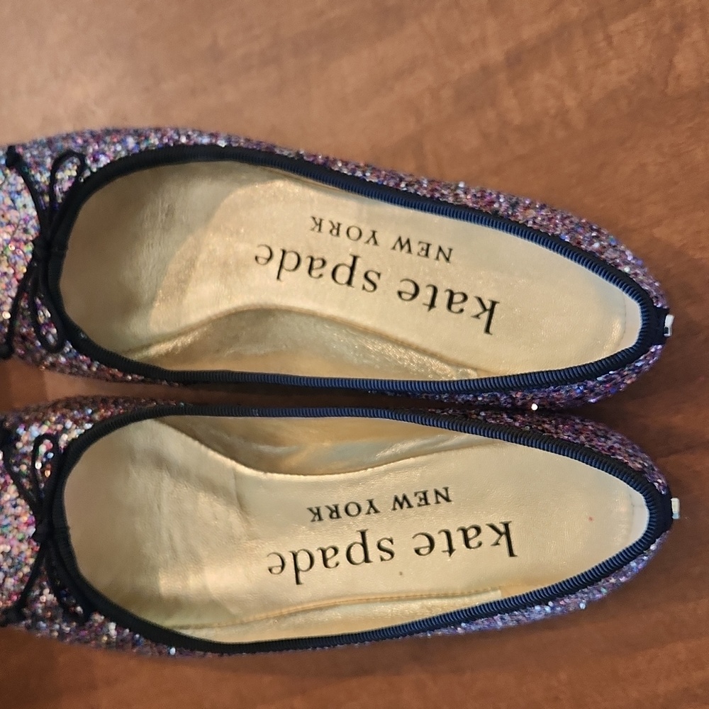 Kate Spade Honey glitter ballet flats rainbow - Picture 5 of 12